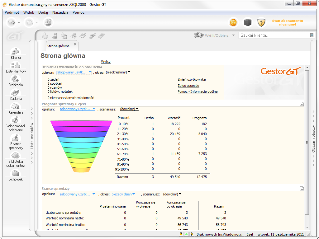 InsERT Gestor GT - strona główna